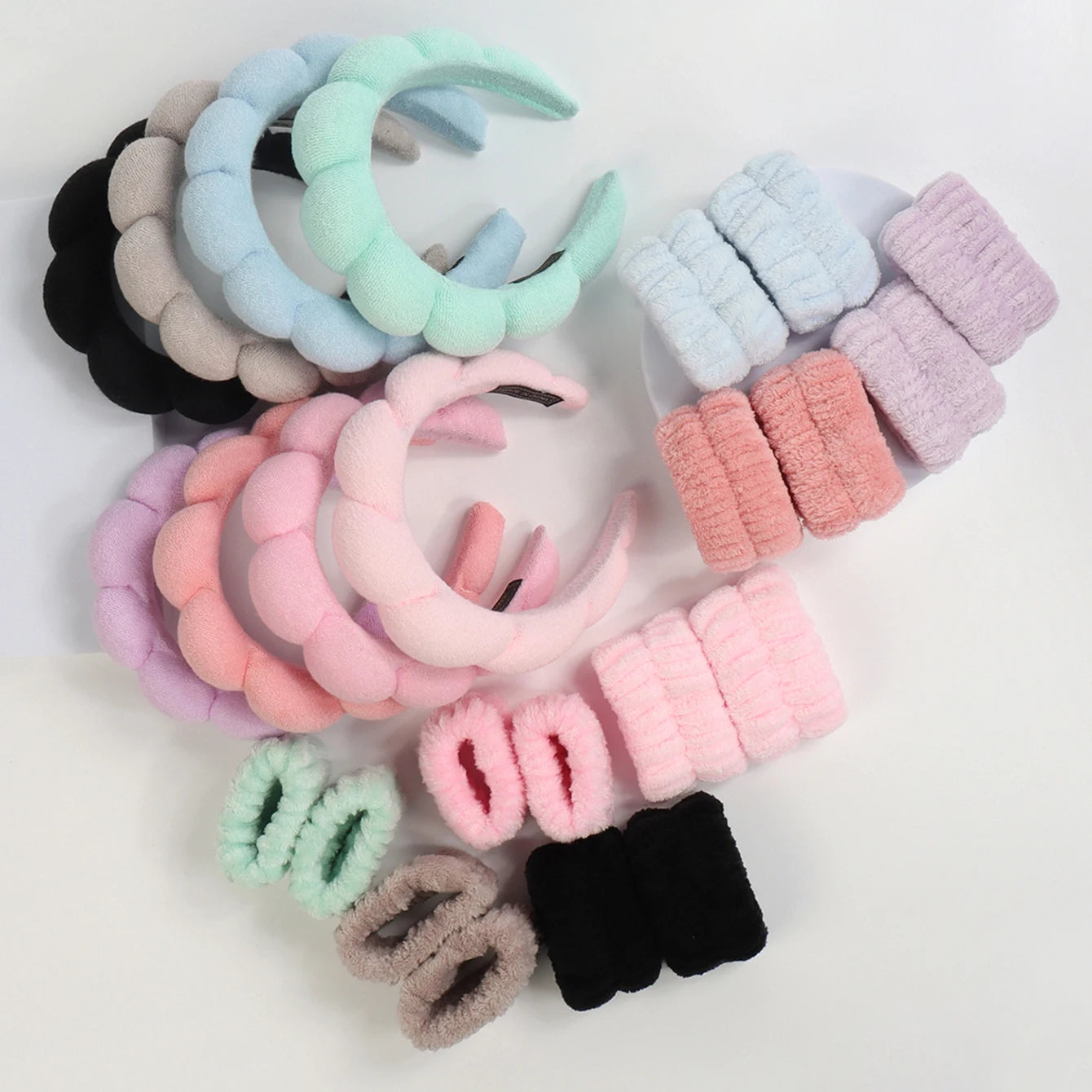 Aura Soft Spa set - Microfiber Headband + Wristband (3pc)